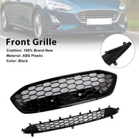 Grille Pare-Chocs Noire Style ST Ford Focus MK4 2018-2021 - vue de trois-quarts - Becquet Voiture