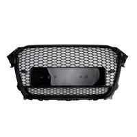 Grille Pare-Chocs Style RS4 Audi A4 S4 B8.5 Quattro Noir 2013-2016 - vue de face - Becquet Voiture