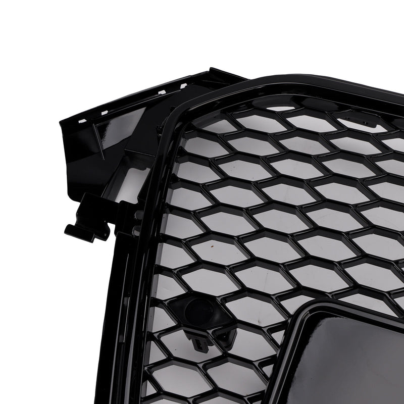 Grille Pare-Chocs Style RS4 Audi A4 S4 B8.5 Quattro Noir 2013-2016 - vue de profil 2 - Becquet Voiture