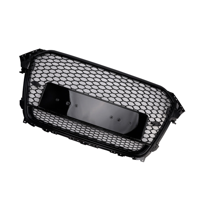 Grille Pare-Chocs Style RS4 Audi A4 S4 B8.5 Quattro Noir 2013-2016 - vue de trois-quarts 2 - Becquet Voiture