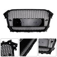 Grille Pare-Chocs Style RS4 Audi A4 S4 B8.5 Quattro Noir 2013-2016 - vue rapprochée - Becquet Voiture
