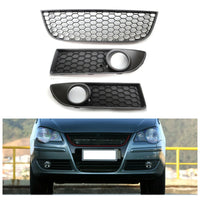 Grille Pare-Chocs VW Polo 9N3 GTI Nid Abeille 2005-2009 - vue de face - Becquet Voiture