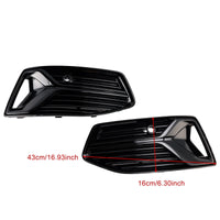 Front fog light grille Audi A6 C8 2019-2023 2 pieces - rear view - Becquet Voiture