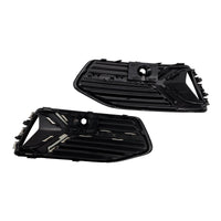 Front fog light grille Audi A6 C8 2019-2023 2 pieces - three-quarter view - Becquet Voiture