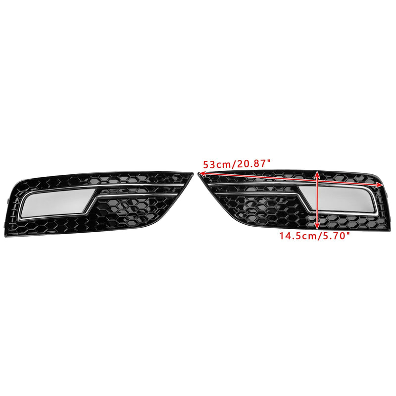 Verchromter Kühlergrill mit Nebelschutz Audi A4 B8.5 2013-2015 - Rückansicht - Becquet Voiture