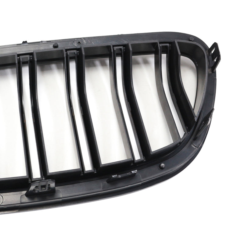 Grille Rein BMW Série 5 F10 F11 Noir Brillant 2010-2016 - vue de face 2 - Becquet Voiture