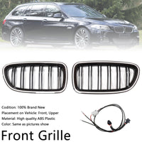 Grille Rein BMW Série 5 F10 F11 Noir Brillant 2010-2016 - vue de profil - Becquet Voiture