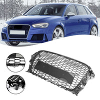 Grille RS3 Nid d'Abeille Audi A3 S3 2013-2016 - vue de trois-quarts 2 - Becquet Voiture
