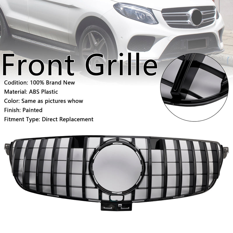 Grille Style GT Mercedes Benz GLE W166 2015-2018 - vue de trois-quarts - Becquet Voiture