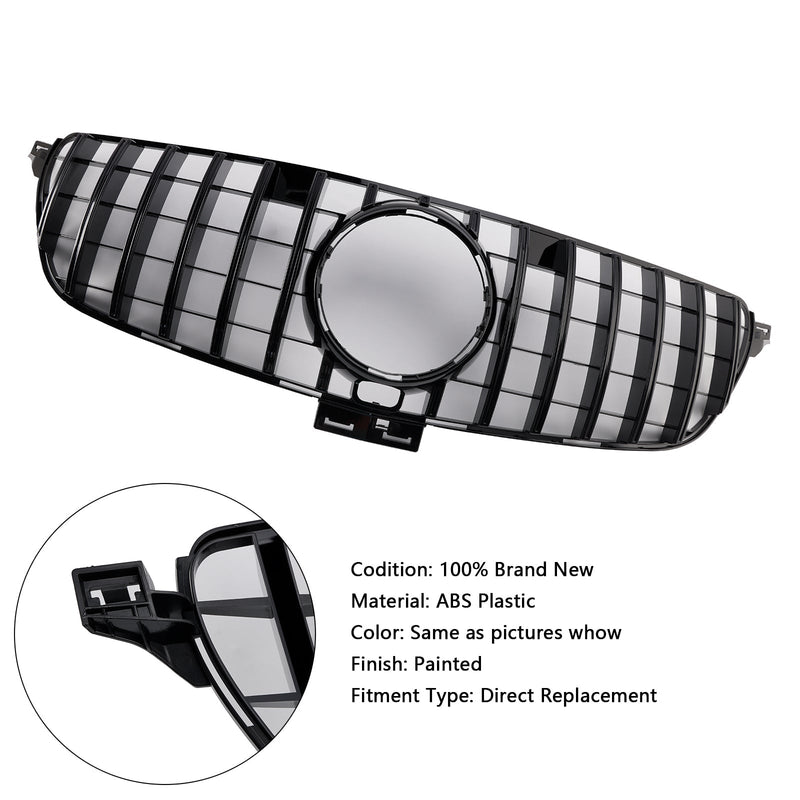 Grille Style GT Mercedes Benz GLE W166 2015-2018 - vue rapprochée - Becquet Voiture