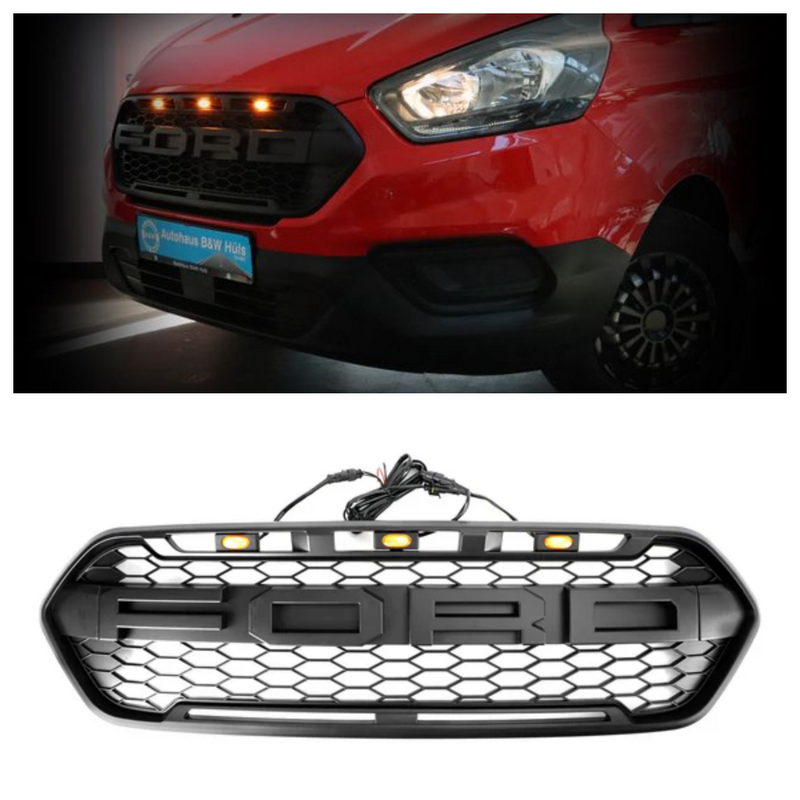 Grille Style Raptor 3 LED Ford Transit Custom 2018-2023 - vue arrière - Becquet Voiture
