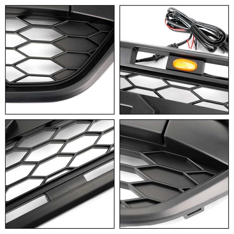 Grille Style Raptor 3 LED Ford Transit Custom 2018-2023 - vue de trois-quarts 2 - Becquet Voiture
