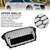 Grille Style RS4 Noir Brillant Audi A4 S4 B8.5 2013-2016 - installé sur véhicule 2 - Becquet Voiture