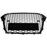 Grille Style RS4 Noir Brillant Audi A4 S4 B8.5 2013-2016 - vue de trois-quarts - Becquet Voiture