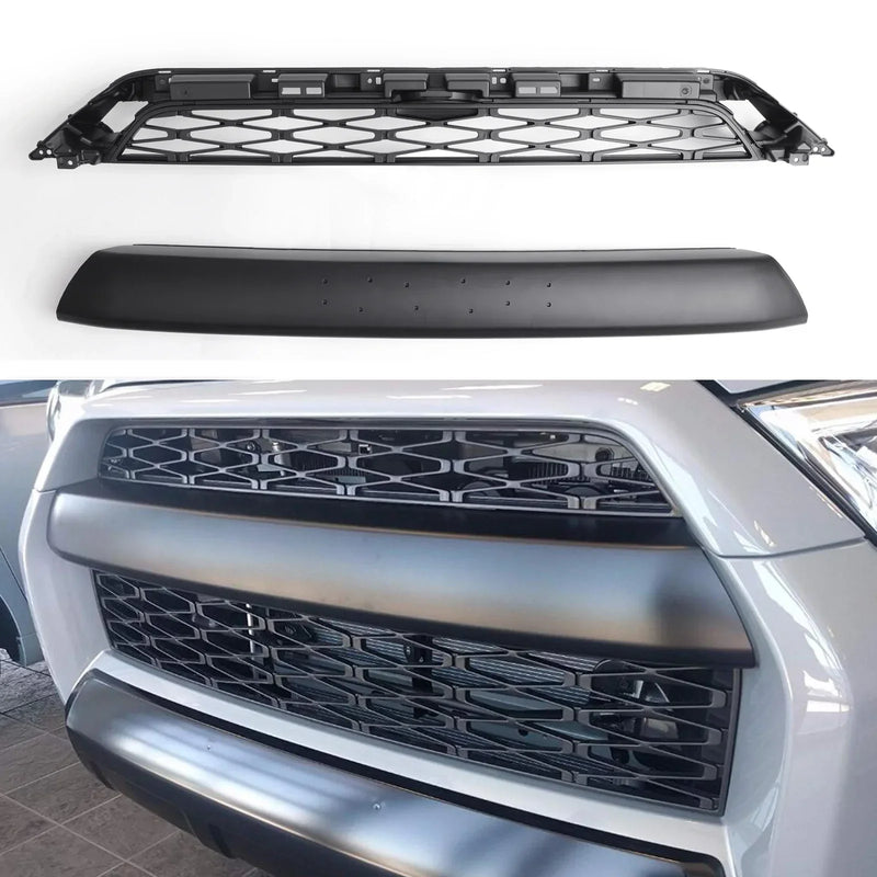 Grille TRD PRO Toyota 4Runner 2014-2019 Noir Mat 2P - vue de face - Becquet Voiture