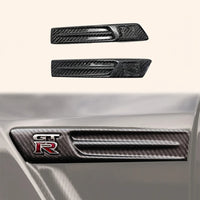 Grilles Aération Ailes Carbone Nissan GTR R35 2008-2016 - vue de face - Becquet Voiture