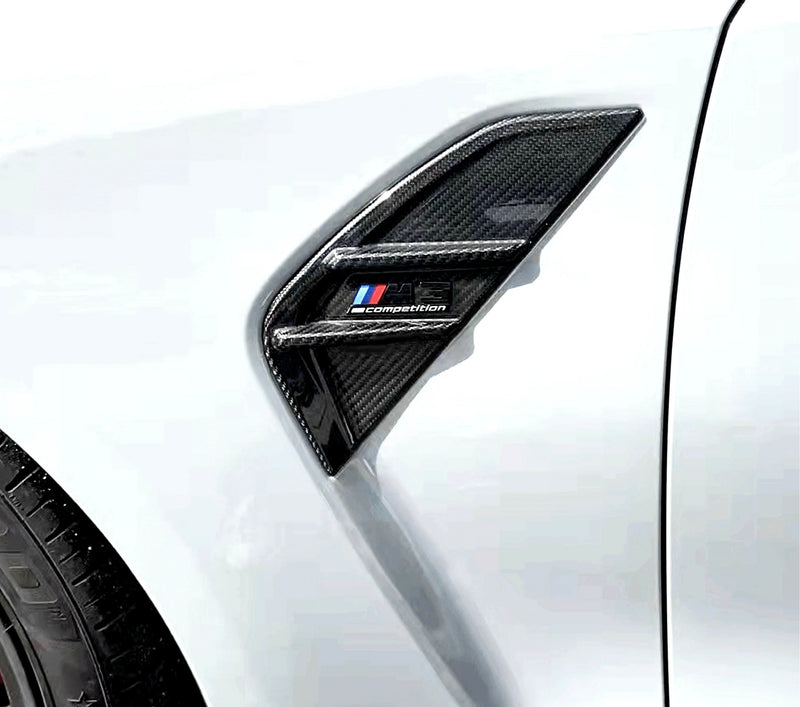 Grilles Aération Fibre Carbone BMW G80 G82 - vue arrière - Becquet Voiture