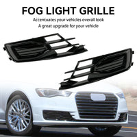 Grilles Antibrouillard Audi A6 C7 2014-2018 Noir 2P - vue arrière - Becquet Voiture