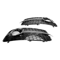 Nebelscheinwerfergrills Audi Q5 8R 2013–2017 Schwarz Chrom - Draufsicht - Becquet Voiture