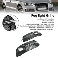 Nebelscheinwerfergrills Audi Q5 8R 2013–2017 Schwarz Chrom - Seitenansicht - Becquet Voiture