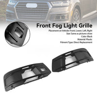 Black Audi Q7 4M Fog Light Grilles 2016-2019 - rear view - Becquet Voiture