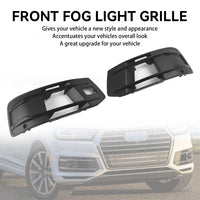 Black Audi Q7 4M Fog Light Grilles 2016-2019 - three-quarter view - Becquet Voiture