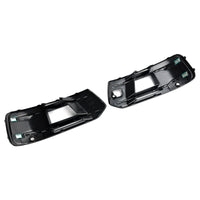 Black Chrome Audi Q7 Fog Light Grilles 2016-2019 - front view 2 - Becquet Voiture