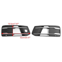 Black Chrome Audi Q7 Fog Light Grilles 2016-2019 - close-up view - Becquet Voiture