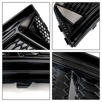 Grilles Antibrouillard Avant Chromées Style RS4 pour Audi A4 B9 - vue de profil 2 - Becquet Voiture