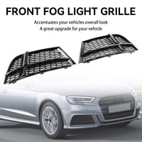 Grilles Antibrouillard Avant Noir Audi A3 8V S-Line 2017-2019 - installé sur véhicule - Becquet Voiture