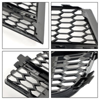 Grilles Antibrouillard Avant Noir Audi A3 8V S-Line 2017-2019 - vue de trois-quarts 2 - Becquet Voiture