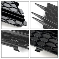Black Front Fog Light Grilles Audi A6 C7 2012-2015 - side view 2 - Becquet Voiture