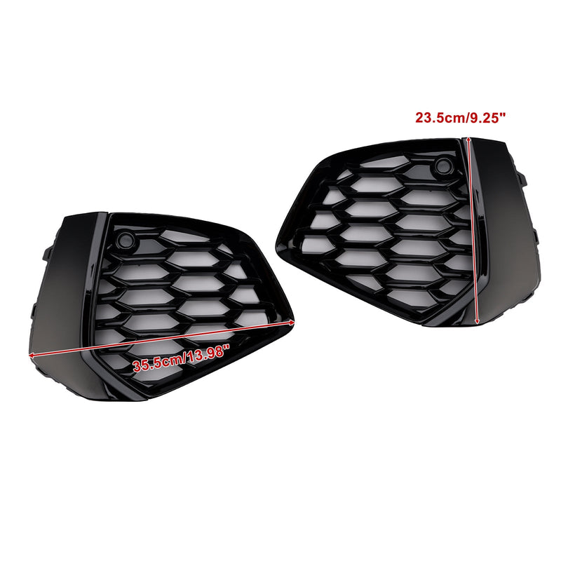 Black Honeycomb Fog Light Grilles Audi A3 S-Line 2021-2023 - rear view - Becquet Voiture