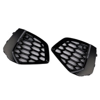 Black Honeycomb Fog Light Grilles Audi A3 S-Line 2021-2023 - front view - Becquet Voiture