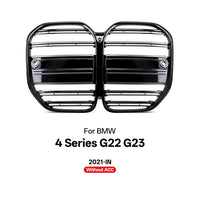 Grilles Avant BMW Série 4 G22 G23 M4 2021 - vue rapprochée - Becquet Voiture