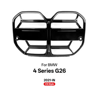 Grilles Avant BMW Série 4 G26 M4 CS Noir Brillant - détail du montage - Becquet Voiture