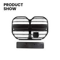 Grilles Avant BMW Série 4 G26 M4 CS Noir Brillant - installé sur véhicule - Becquet Voiture