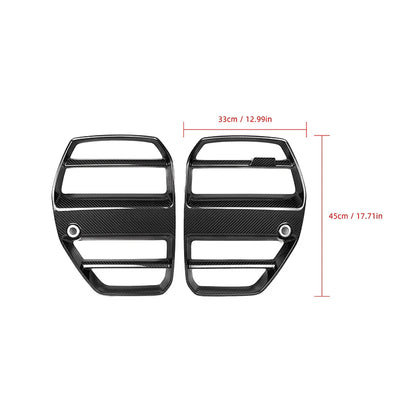 Grilles Avant Carbone BMW M3 G80 M4 G82 2021+ - packshot studio - Becquet Voiture