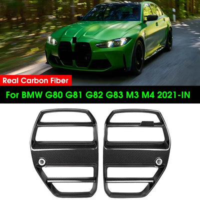 Grilles Avant Carbone BMW M3 G80 M4 G82 2021+ - vue de face - Becquet Voiture
