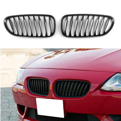 Grilles Avant Sport BMW Z4 E85 E86 Noir Mat Carbone 2003-2008 - installé sur véhicule - Becquet Voiture