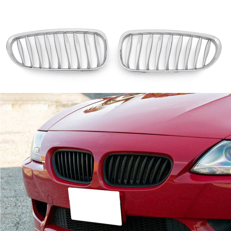 Grilles Avant Sport BMW Z4 E85 E86 Noir Mat Carbone 2003-2008 - vue arrière - Becquet Voiture