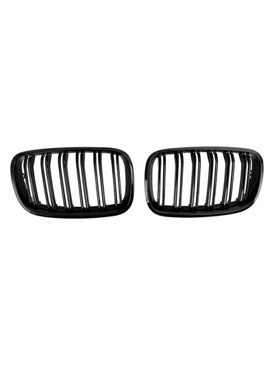 Grilles Calandre BMW X5 E70 X6 E71 Noir 2007-2013 - vue de trois-quarts 2 - Becquet Voiture