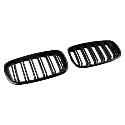 Grilles Calandre BMW X6 E71 E72 Noir Brillant 2007-2014 - packshot studio 2 - Becquet Voiture