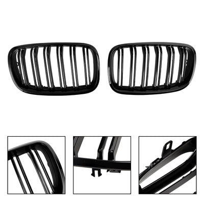 Grilles Calandre BMW X6 E71 E72 Noir Brillant 2007-2014 - packshot studio - Becquet Voiture