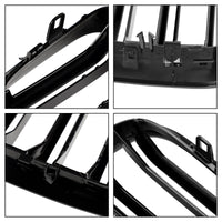 Grilles Calandre BMW X6 E71 E72 Noir Brillant 2007-2014 - vue de profil 2 - Becquet Voiture