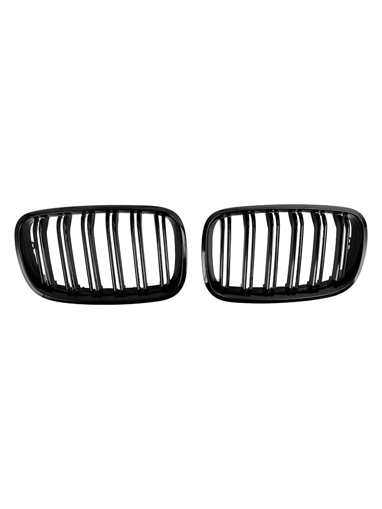 Grilles Calandre BMW X6 E71 E72 Noir Brillant 2007-2014 - vue de trois-quarts 2 - Becquet Voiture