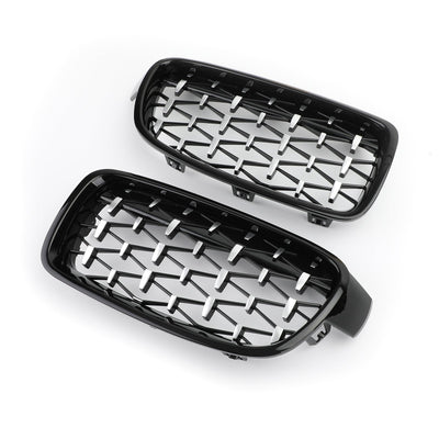 Grilles Calandre Diamantées BMW F30 Gloss Black 2012-2016 - détail du montage 3 - Becquet Voiture