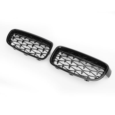 Grilles Calandre Diamantées BMW F30 Gloss Black 2012-2016 - en situation - Becquet Voiture