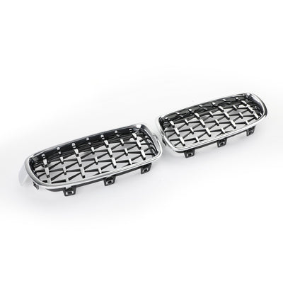 Grilles Calandre Diamantées BMW F30 Gloss Black 2012-2016 - installé sur véhicule 2 - Becquet Voiture