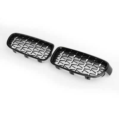 Grilles Calandre Diamantées BMW F30 Gloss Black 2012-2016 - vue arrière 4 - Becquet Voiture